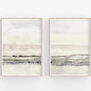 Beige And Grey Painting Set of 2,Abstract Watercolor Print,Printable Art,INSTANT DOWNLOAD,Modern Minimalist Poster, Printable Wall Decor-g63