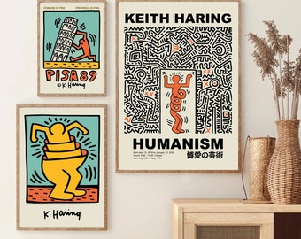 Keith Haring、No.83、希少画集画、新品額装付、状態良好 Keith Haring 83 Art Print by Keith Haring | King & McGaw
