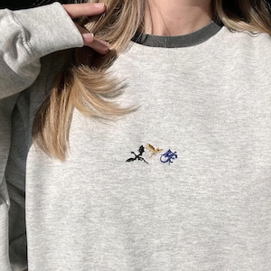 Tiny dragons embroidered sweatshirt, Fourth Wing embroidered sweatshirt, booktok, bookish gifts, dragon, basgiath war college crewneck