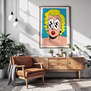 MARILYN MONROE Poster / Original Pop Art Moderne Druck / Warhol Style Wand Kunst / Leinwand Wand Dekor / Sofortiger digitaler Download / Printable