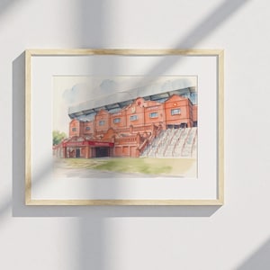 Villa Park Stadium Watercolour Style Digital Print | Aston Villa Football Fan Art | Football Stadium Poster | Instant Download Printable