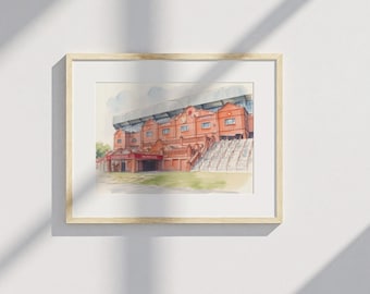Villa Park Stadium Watercolour Style Digital Print | Aston Villa Football Fan Art | Football Stadium Poster | Instant Download Printable