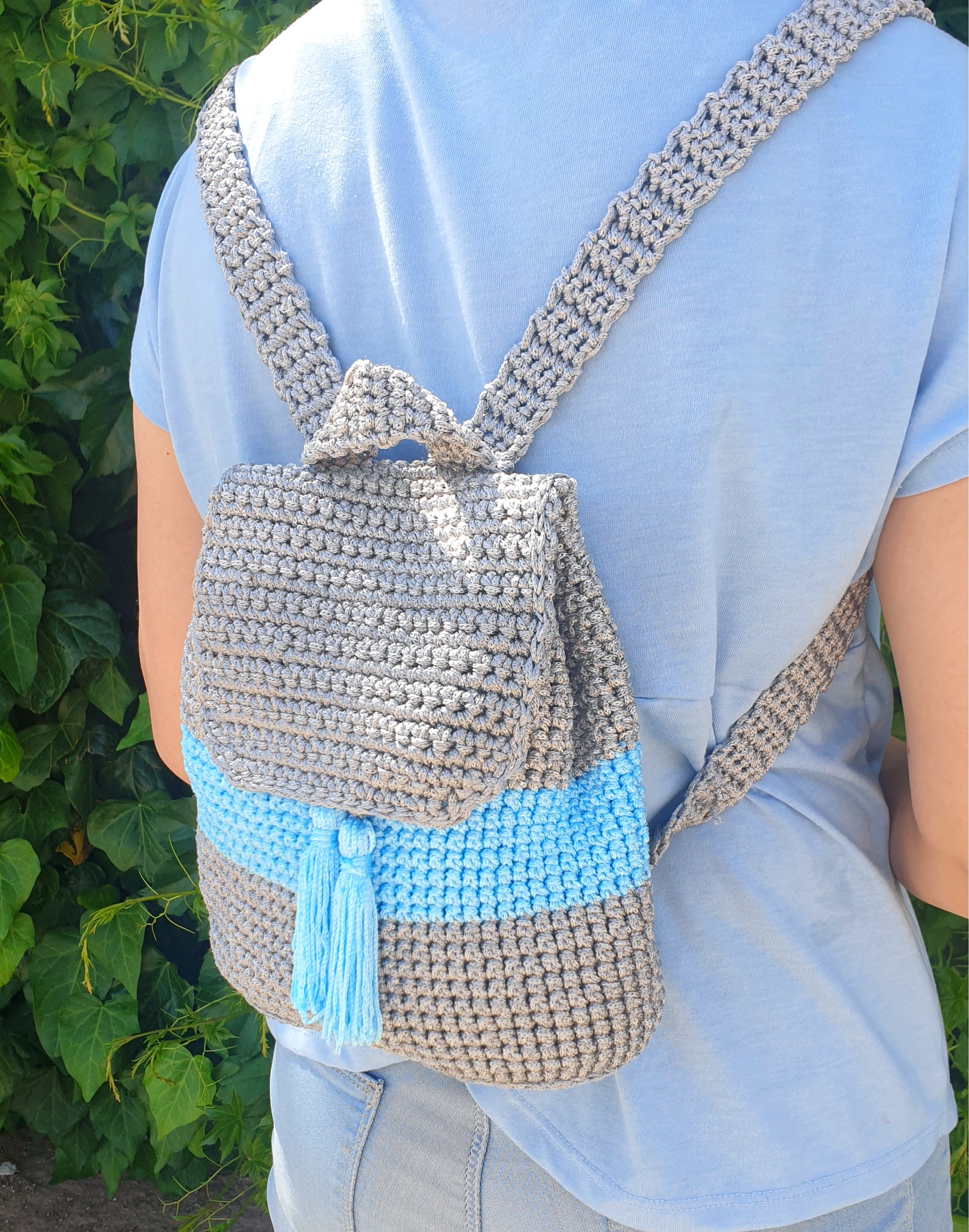 Knitted Backpack, Women's Stylish Backpack, Crochet Bag Etsy