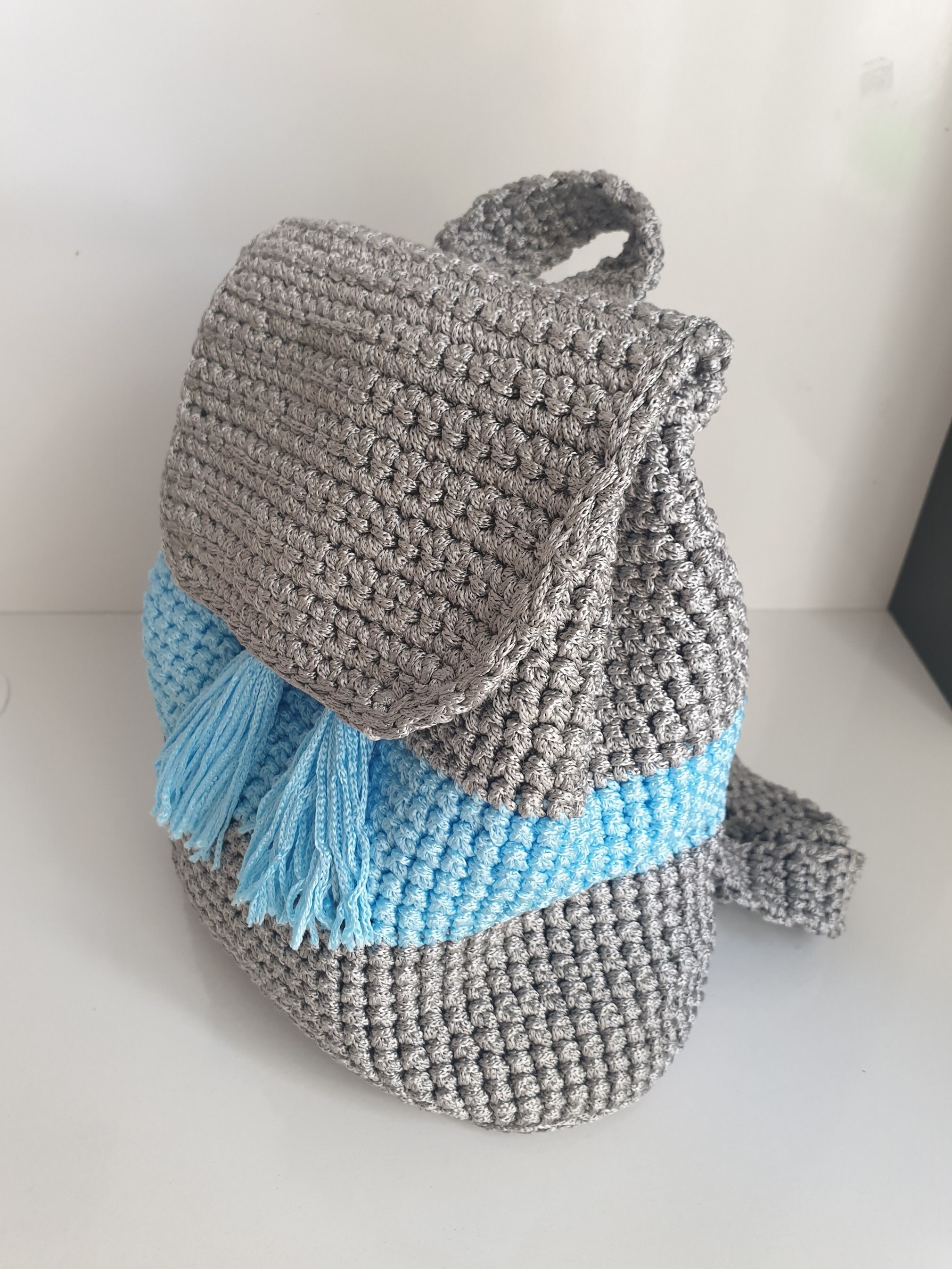 Knitted Backpack, Women's Stylish Backpack, Crochet Bag Etsy