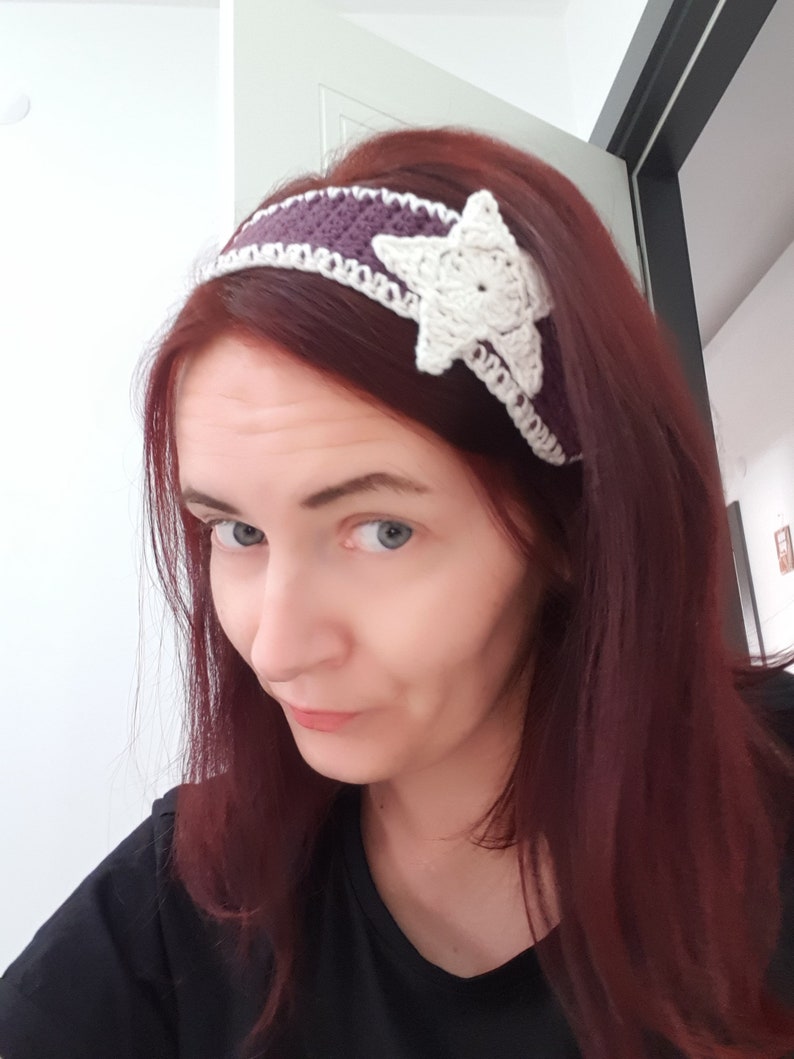 Pattern, Crochet Headband With a Star, Pdf Headband Pattern - Etsy