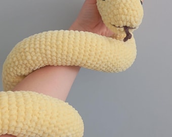Crochet Plush Snake, Knitted soft toy Snake gifts, knitted snake against drafts, Window Worm, Dorm Room Decor, birthday gift