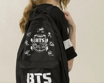 BTS Backpack Student School Bag Kpop Jungkook Jimin Suga V JHope Jin RM  btsbackpack