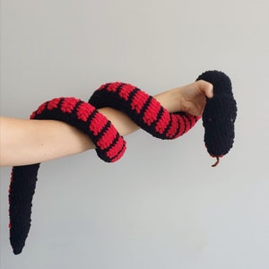 Crochet Snake Door Draft Stopper: Handmade Plush Toy, Home Decor