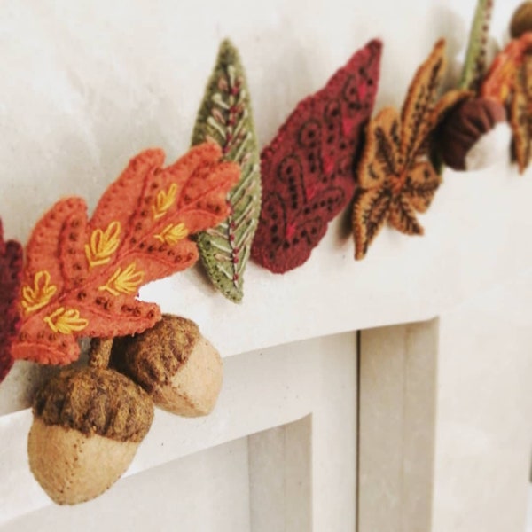 Autumn Leaf Felt Garland Kit