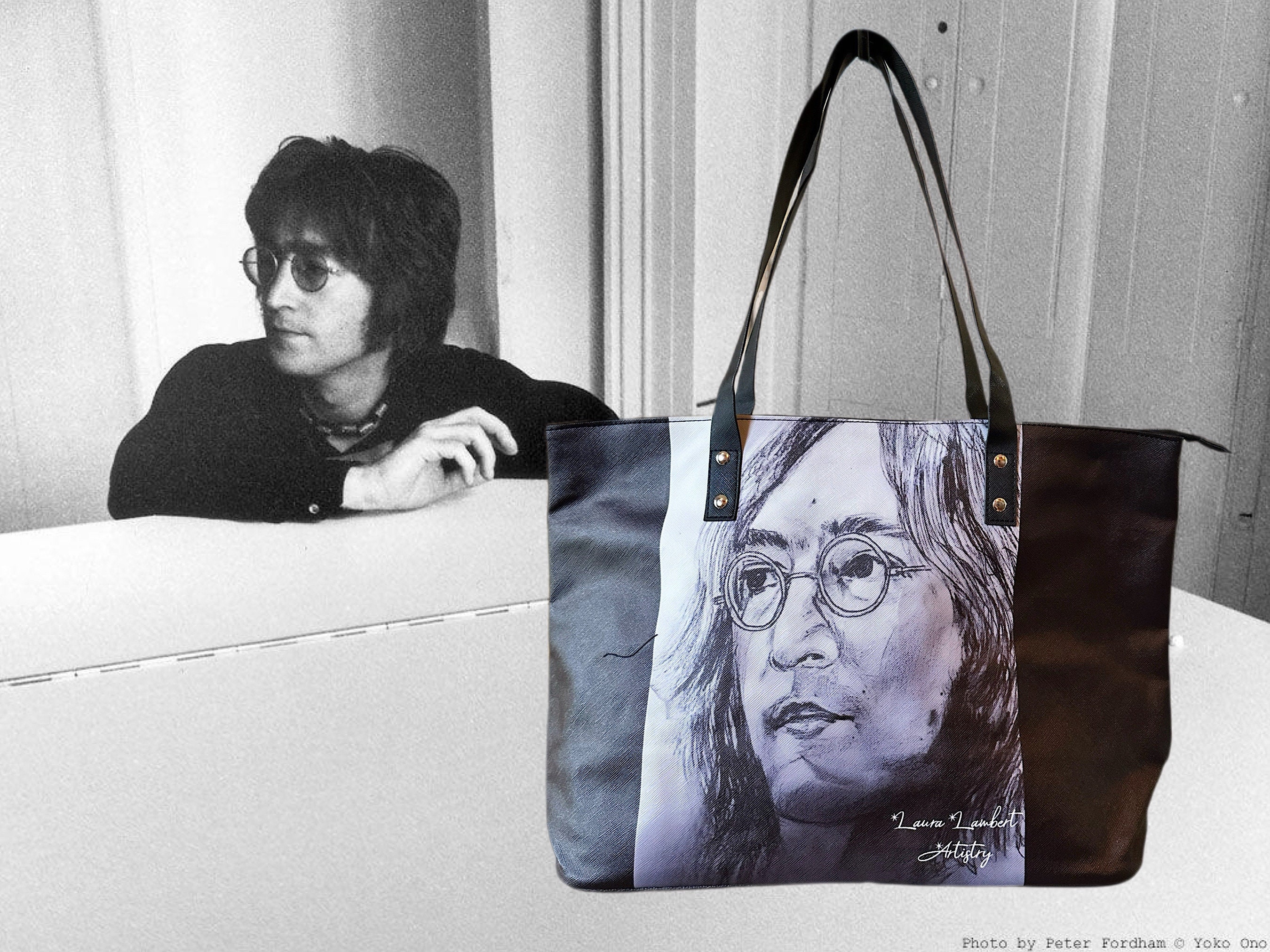 【希少】新品未使用、BAG ONE ジョンレノン　デットストック　ジーンズ。縮小レプリカ鞄付き。JOHNLENNON、スカルジーンズ、FAB4 Yahoo!オークション - 珍品 未使用1983 ジョンレノン John Lennon bag