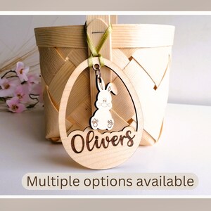 Osternest Namensschild, Hase Namensschild, Osterkorb personalisierbar, Namensschild personalisiert, Osternest, Taufe, Tischdekoration, Namensschild