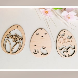 Decorazioni pasquali, tag per giochi per feste a tema pasquale, segnalibri primaverili, segnaposto per ospiti, inviti per feste di Pasqua con etichette con nome coniglietto n. 10