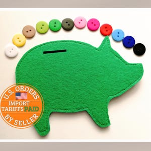 Montessori inspiriert Feinmotorik Geschicklichkeit Übung Geschicklichkeit Tätigkeit Montessori Spielzeug Filz Sparschwein Sensorisches Spiel Lernspielzeug Knopf Spielzeug