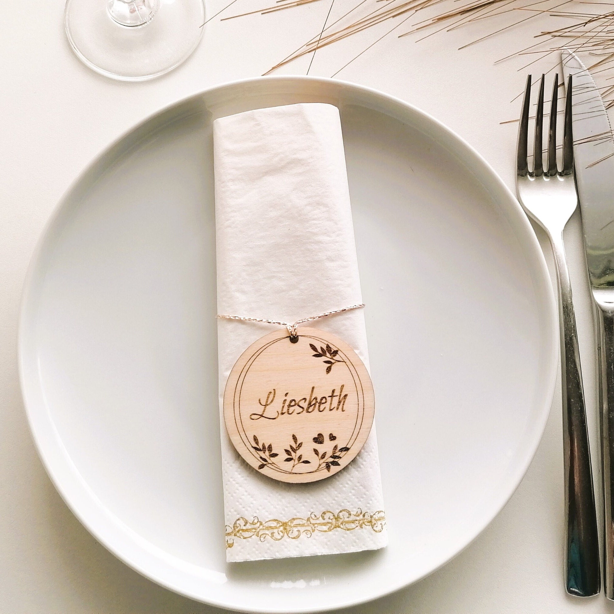 Table Name Guests Wood Wedding Guests Favour Sign Custom Name Plates Table Place Card ...