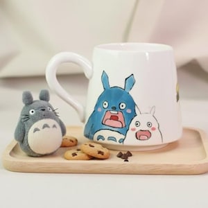 Cute Anime Character Mug, Handmade Anime Ceramics, Unique Valentine Gift, Personalized Pottery Mug for Heartwarming Moments