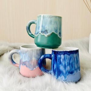 Taza de café de cerámica hecha a mano - Diseño de esmalte antigoteo