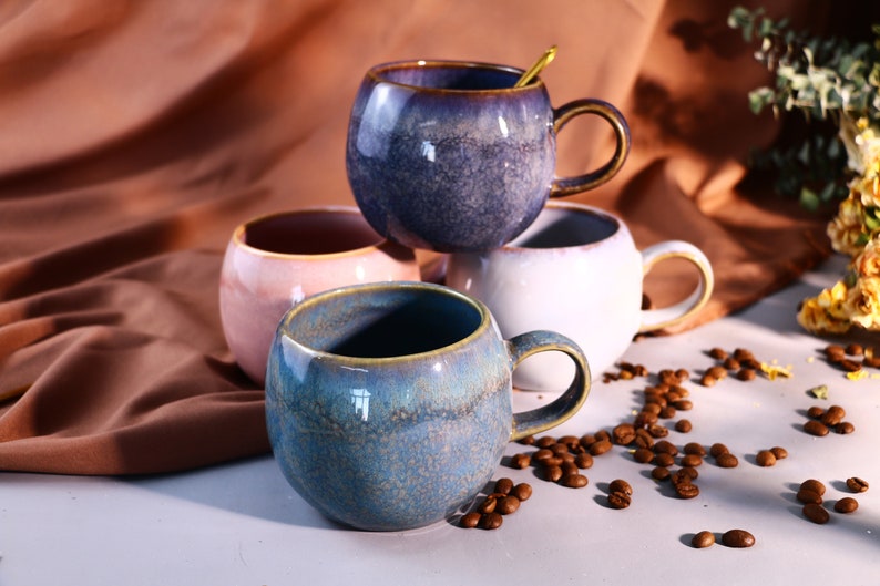 Personalized Handmade Ceramic Mug, Custom Name/Logo Coffee Mug, Pottery Coffee Mug Handmade, Kitchen Decoration image 2
