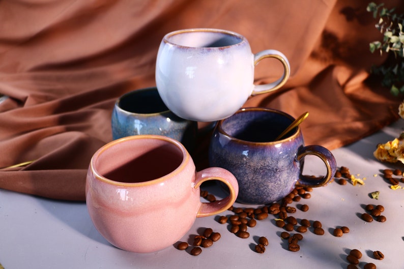 Personalized Handmade Ceramic Mug, Custom Name/Logo Coffee Mug, Pottery Coffee Mug Handmade, Kitchen Decoration image 8