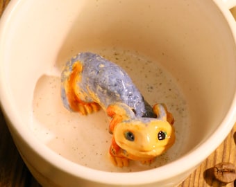 Handmade Fantasy Mug – Adventure Game Inspired Ceramic Cup, Cute Creature Pottery Gift for Game Lovers