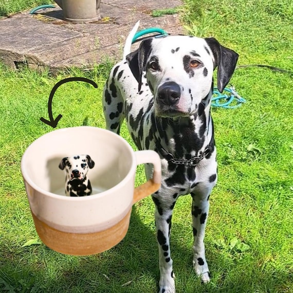 Custom Pet Figurine Coffee Mug, Unique Pottery Mug