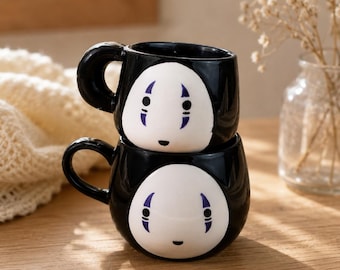 ハッピーアニメフェイスマグ、マンガスタイルのコーヒーカップギフト 
