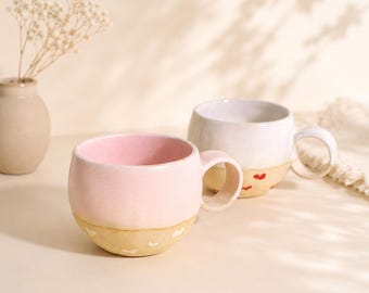 Bonita taza de café de cerámica personalizada: taza de cerámica con nombre/logotipo personalizado para amantes del café y decoración de cocina.