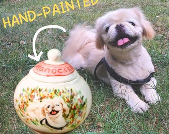 Custom Pet Urn, Custom Pet Portrait Urn, Handmade Ceramic Pet Ashes Keepsake, Custom Pottery Pet Memorial Gifts, Dog or Cat Urn