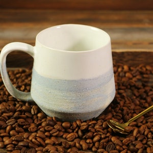 Ręcznie robione kubki ceramiczne, spersonalizowana nazwa/logo, kubek do kawy 16 uncji dla miłośników kawy, kubek z dużym uchwytem zdjęcie 7