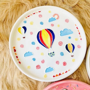 Hand-Painted Ceramic Plates - Whimsical Designs