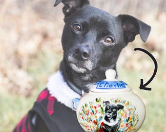 Custom Pet Urn, Custom Pet Portrait Urn, Handmade Ceramic Pet Ashes Keepsake, Custom Pottery Pet Memorial Gifts, Dog or Cat Urn