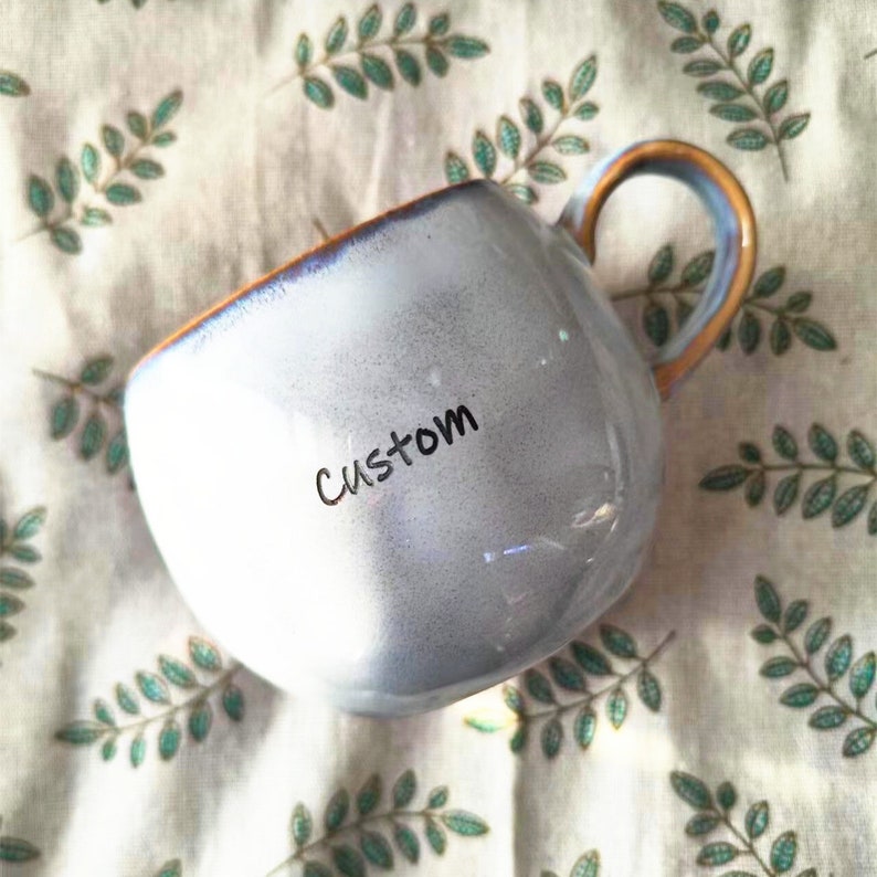Personalized Handmade Ceramic Mug, Custom Name/Logo Coffee Mug, Pottery Coffee Mug Handmade, Kitchen Decoration image 10