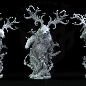 Björnsjäl (25 mm bas) | Miniatyr för bordsspel | 3D-utskriven modell i harts | Dungeons & Dragons