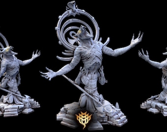 Anubis Avatar (2 Poses) 50mm Base | Miniature for Table Top Games | Resin 3D Printed Model | Dungeons & Dragons