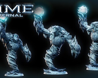 Ancient Frost Djinn (2 Poses) 25mm, 50mm Base | Miniature for Table Top Games | Resin 3D Printed Model | Dungeons & Dragons