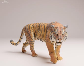 Sumatran Tiger 1/24 Scale Realistic Animal Model 3D Printed | Decorative Display Piece | Beast Companion Figurine | Animal Den Miniatures
