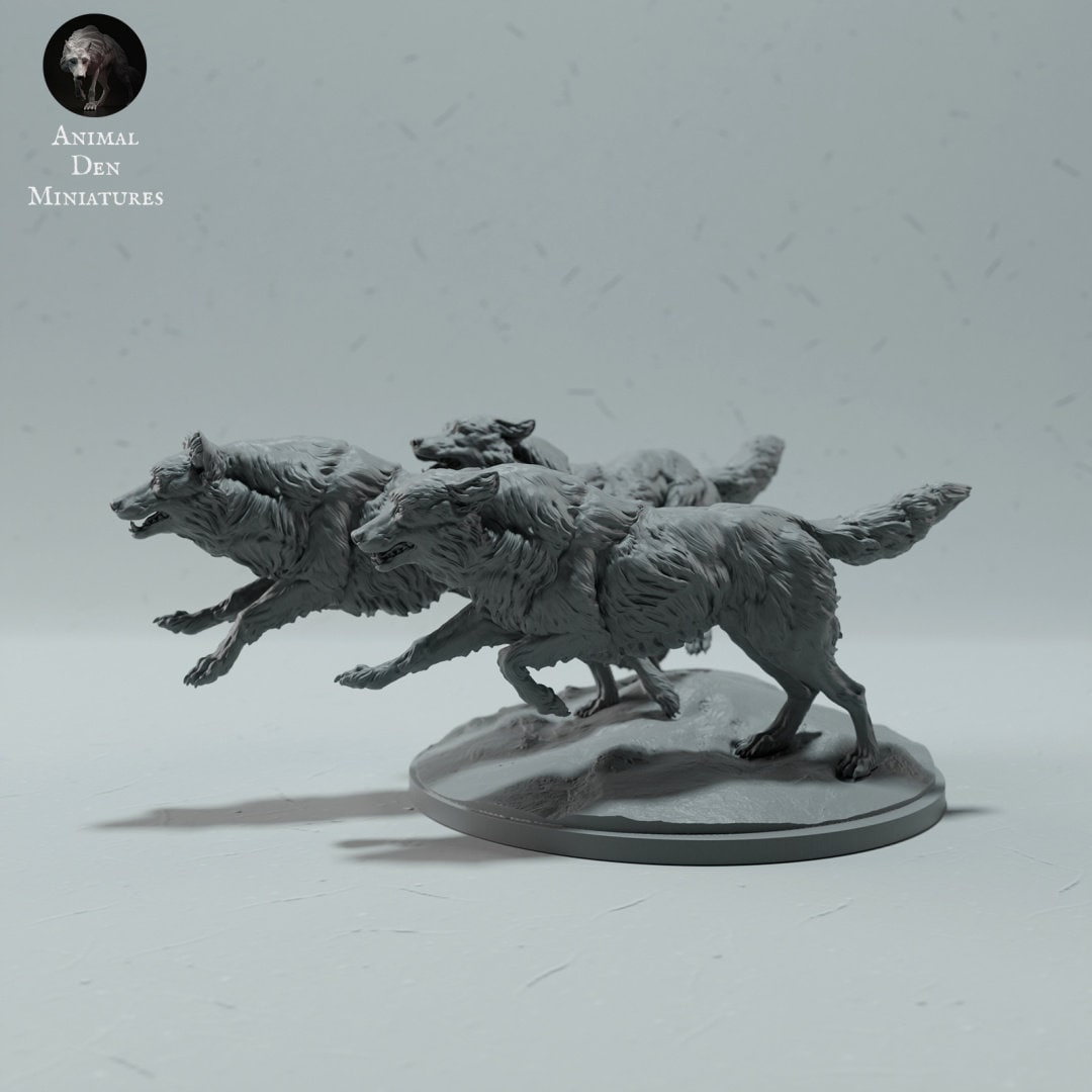 The Wolves Models Arctic Wolves 1/32 Scale Realistic Animal Model 3D Printed | Decorative ...