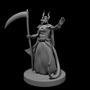 Tiefling Tod Kleriker Miniatur für Table Top Spiele: Harz 3D gedrucktes Modell