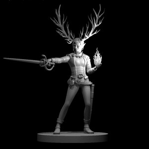Fey Hexblade Warlock (basis van 25 mm) | Miniatuur voor tafelspellen | 3D-geprint harsmodel | Kerkers en draken