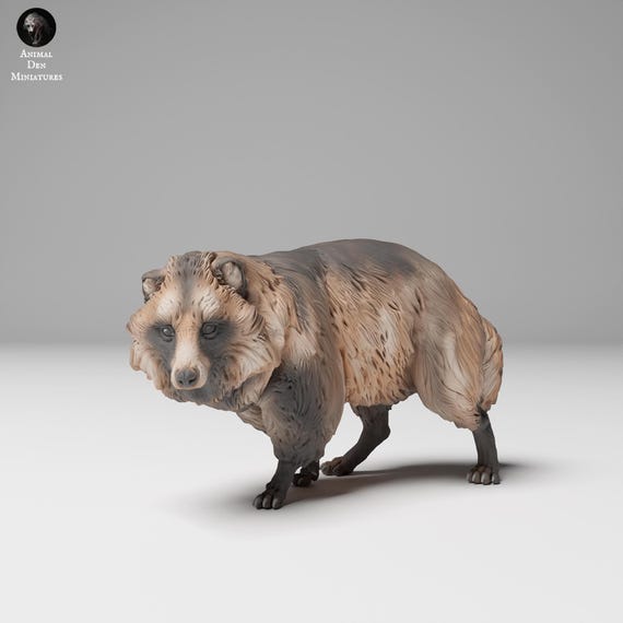 Tanuki (racoon Dog) 1/12 Scale Animal Model 3D Printed