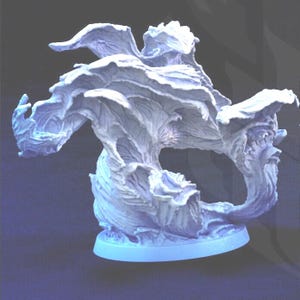 Water Elementals (2 Poses) 25mm, 50mm Base | Miniature for Table Top Games | Resin 3D Printed Model | Dungeons & Dragons
