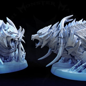 Imperial isbjörn (2 poser) 50 mm bas | Miniatyr för bordsspel | 3D-utskriven modell i harts | Dungeons & Dragons