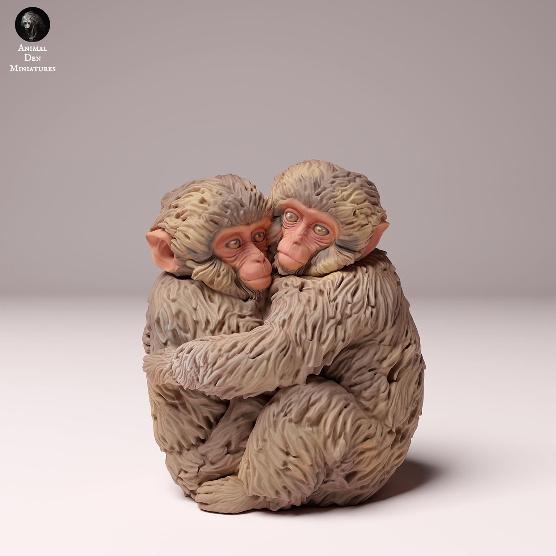 Japanese Macaque 1/8 Scale Realistic Animal Model 3D Printed