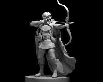 Human Male Ranger Miniature for Table Top Games : Resin 3D Printed Model