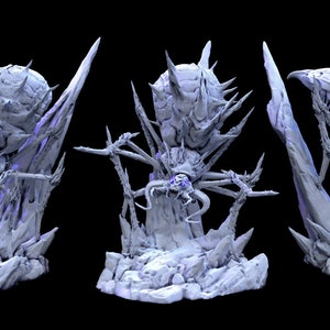 Drony Pani Głębin Pająka (2 pozy) Podstawa 50 mm | Miniatura do gier planszowych | Model z żywicy drukowany w 3D | Dungeons & Dragons