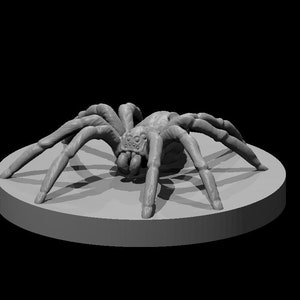 Miniatura de aranha-lobo gigante para jogos de mesa: modelo impresso em 3D de resina