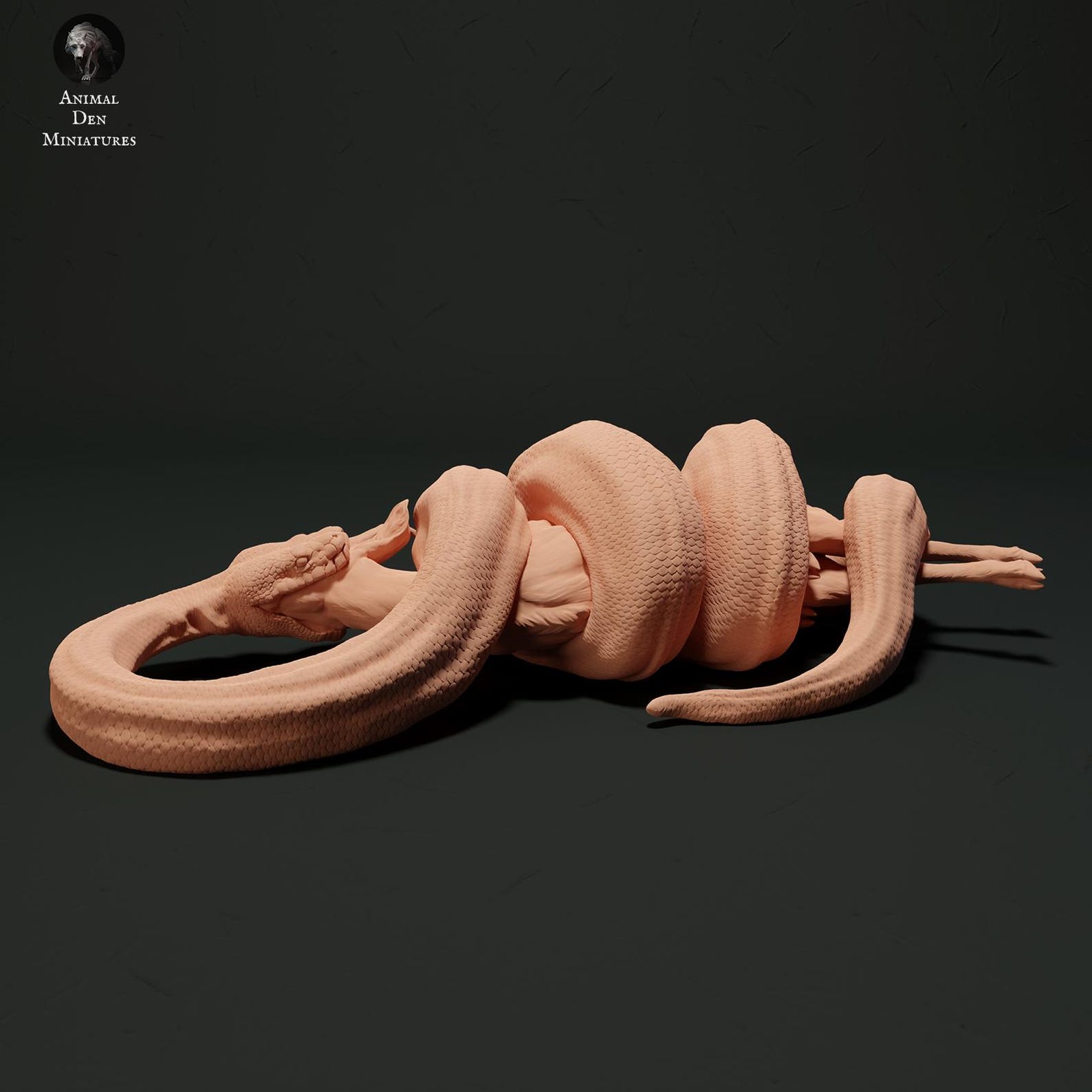 Burmese Python 1/24 Scale Realistic Animal Model 3D Printed ...