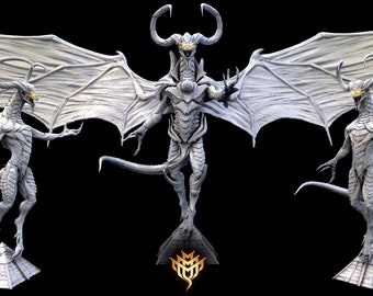 Torment Embodied Dragon (2 Poses) 100mm Base | Miniature for Table Top Games | Resin 3D Printed Model | Dungeons & Dragons