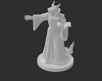 Dragonborn Warlock Miniature for Table Top Games : Resin 3D Printed Model