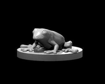 Giant Frog Miniature for Table Top Games : Resin 3D Printed Model
