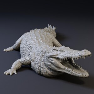 Nilkrokodil Realistisk djurmodell 3D-utskriven | Dekorativ displaydel | Odjurskompanjonfigur | Djur och varelser Minis